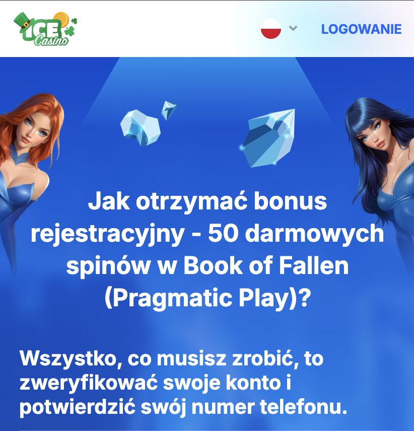 Ice Casino 50 darmowych spinów