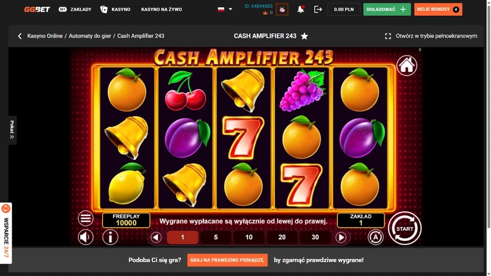 Cash Amplifier 243 od 1spin4win