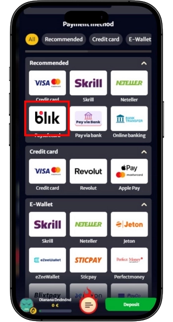 HellSpin Casino Deposit Blik