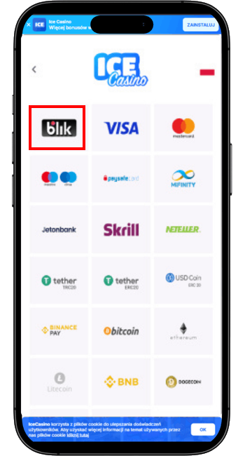 Ice Casino Deposit Blik