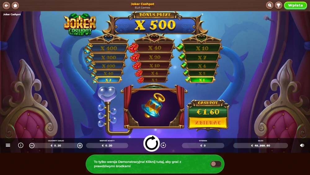 Joker Cashpot od Gry ELA