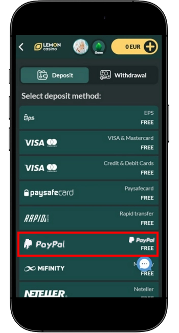 Lemon Casino Deposit Method PayPal