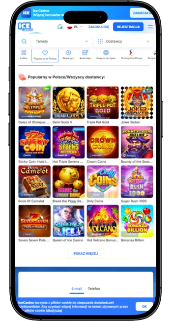 Popularne gry w Ice Casino