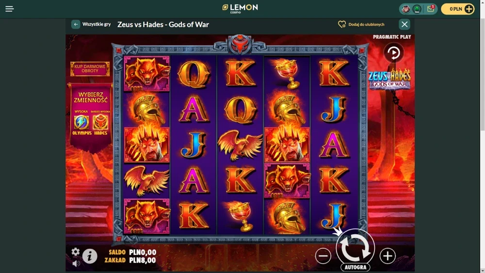 Zeus vs Hades – Gods of War od Pragmatic Play
