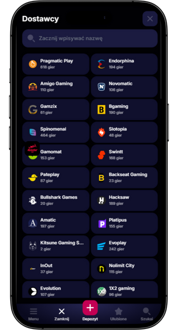 dostawców NV Casino