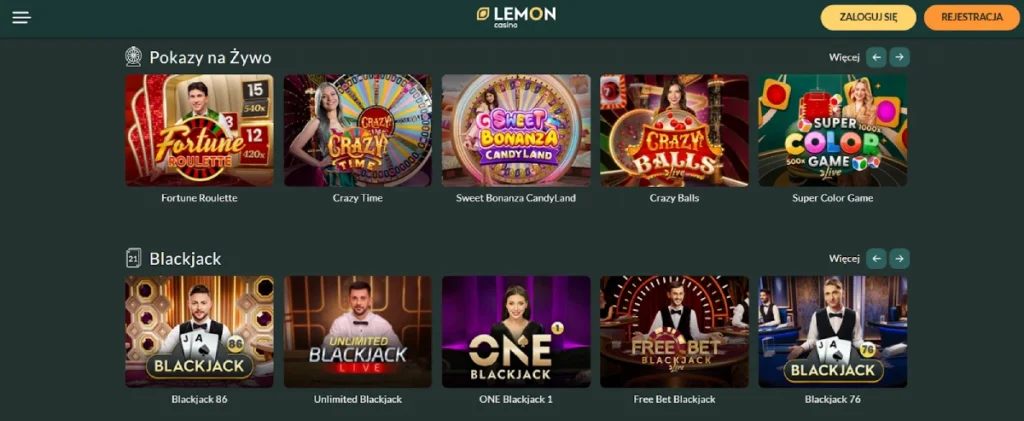 Gry stołowe i kasyno na żywo