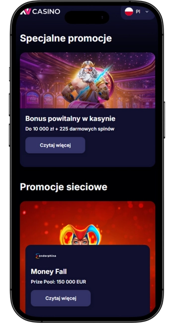 Mobilna wersja NV Casino