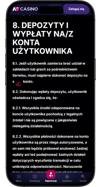 Wszystkie limity wypłat NV casino